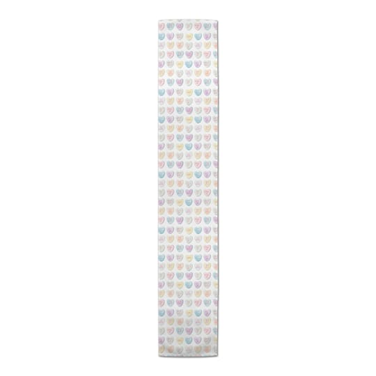 72" Poly Twill Be Mine Candy Hearts Table Runner